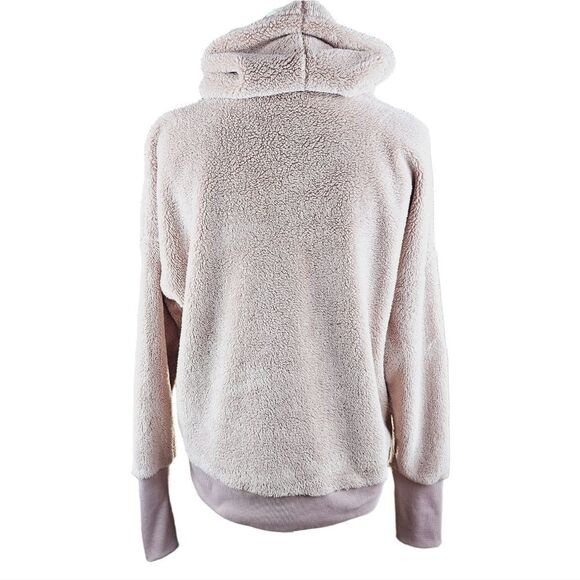 Mondetta -863 Women's Cowl Neck Sherpa Pullover in Pink Size Medium - Picture 3 of 7